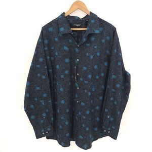 SYNRGY DXL Mens Button Up Shirt Floral Long Sleeve Big + Tall NWT